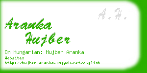 aranka hujber business card